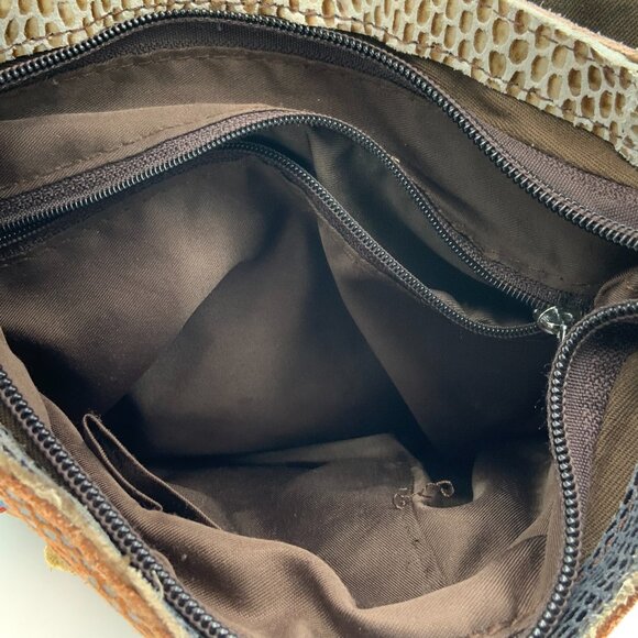 AmeriLeather Patchwork Flower Handbag Shoulder Strap Crossbody - Picture 5 of 8